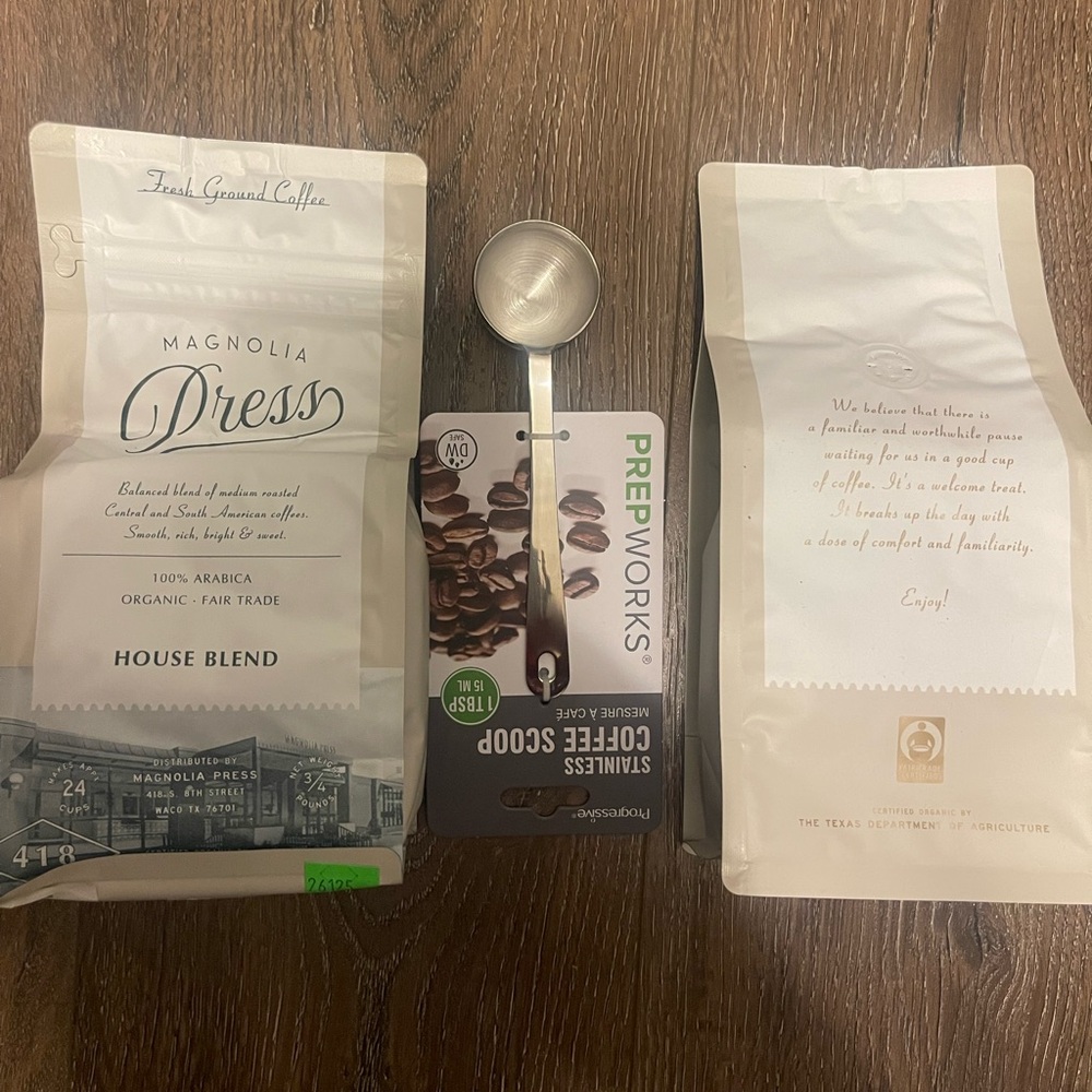 Magnolia Press Coffee and Prepworks Scoop Set. 2 coffee and 1 scoop